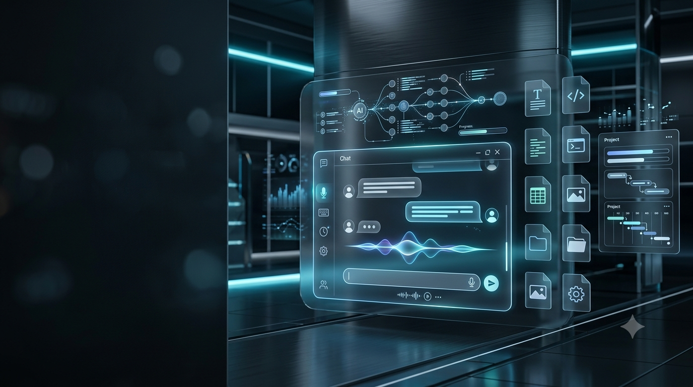 ChatGPT interface showing AI voice and file support
