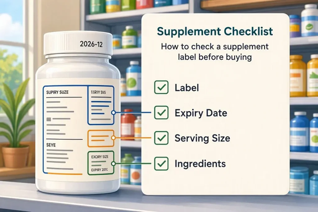how to check a supplement label before buying